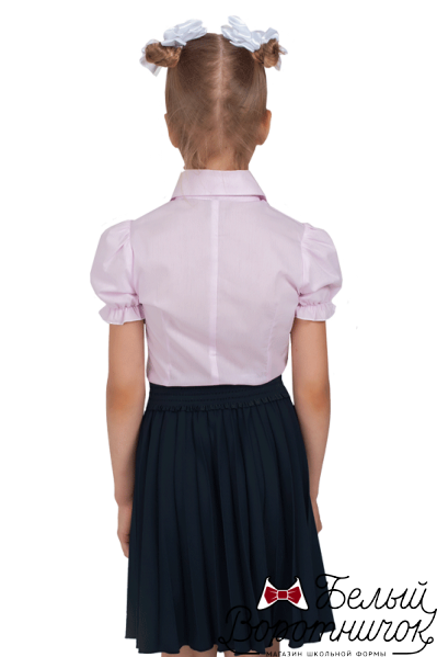 Блуза М 226 розовая, короткий рукав